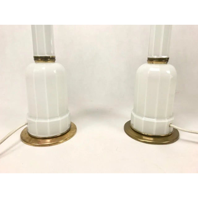 White Vintage Danish Table Lamp with Handcrafted Amber Decoration from Jørgen Mørup, 1970s For Sale - Image 8 of 11