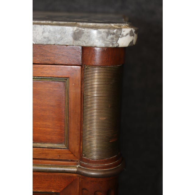 Maison Jansen Signed Maison Jansen Mahogany and Marble Top Commode Dresser For Sale - Image 4 of 11