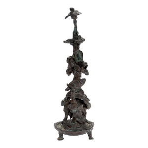 Mid-Century Modern Bronze Totem Sculpture