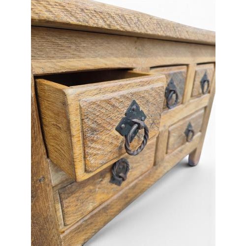 Wood Rustic Chest of Drawers in Oak For Sale - Image 7 of 9