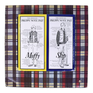 The Official Preppy C1981 Note Pad W/ Muffy & Skip (Sealed/ New) For Sale