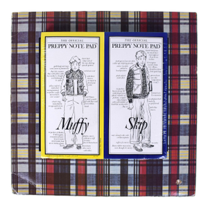 The Official Preppy C1981 Note Pad W/ Muffy & Skip (Sealed/ New)