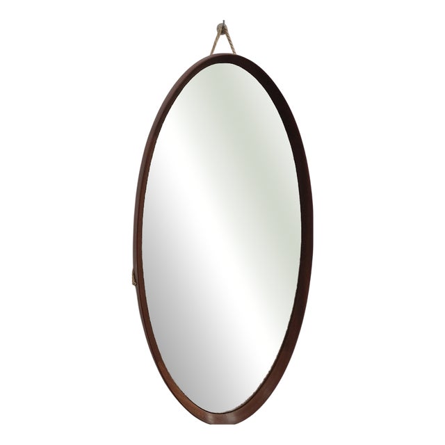 Vintage Scandinavian Mirror in Teak, 1960s For Sale