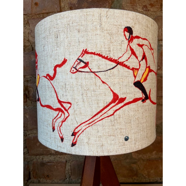 Polo Players Original Hand Painted Whimsical Lamp by Pauline De Roussy De Sales For Sale In New York - Image 6 of 7