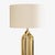 Mid-Century Tubular Polished Brass Accent Floor Lamp With Walnut Base For Sale In New York - Image 6 of 9