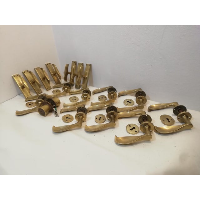 Beautiful set of original vintage handles from the 1950s. Production by Atelier Bonomi Torino. High quality brass that...