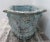 French Mediterranean-Style Tiffany Blue & Bronze Elongated Concrete Garden Planter For Sale - Image 9 of 13