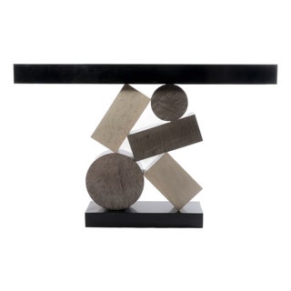 Grey and Black Stack Console by Aymeric Lefort For Sale