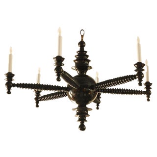Paul Marra Design Spool Chandelier For Sale