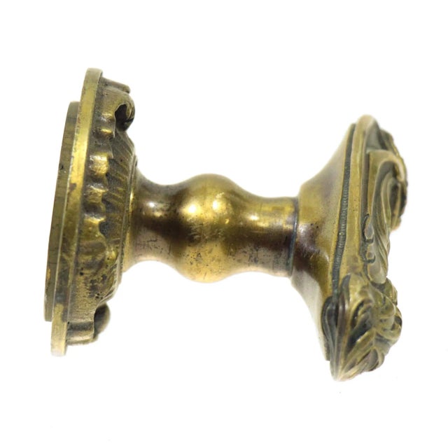 Art Nouveau Collector's Art Nouveau Bronze Door Lever With Rosette For Sale - Image 3 of 4
