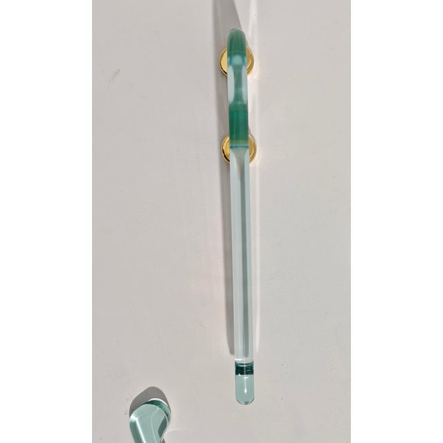 Mid-Century Modern Italian Glass and Onyx Bathroom Accessory Set, 1980s, Set of 10 For Sale - Image 16 of 18