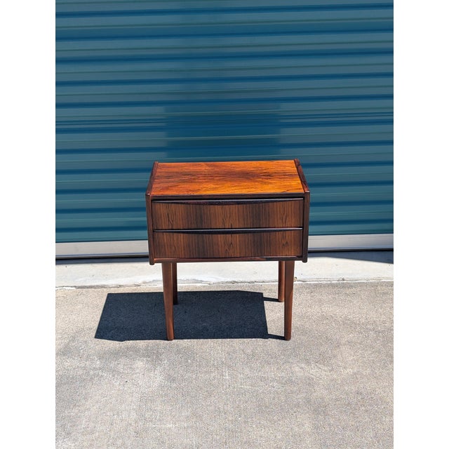 Mid-Century Modern Danish Mid Century Modern Rosewood Nightstand/End Table, C1960s For Sale - Image 3 of 11