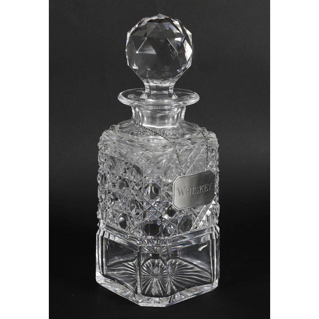 Antique Victorian Hobnail Cut Crystal Decanters, 1880, Set of 2 For Sale - Image 11 of 18
