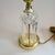 1950s Vintage Faceted Glass Accent Lamp With Brass Base – Hollywood Regency Style For Sale - Image 5 of 9