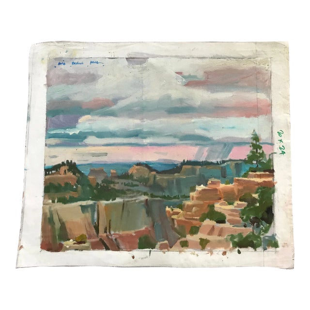 Red Rock Formations on a Blue Sky Day Original Oil Painting For Sale