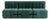 Curt Modular Set - Flexible 3-Seater - Barcelona - Serpentine - V3347/39 (Green) by Ambivalenz, Set of 6 For Sale