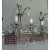1940's Hollywood Regency Silvered Metal With Amethyst & Pink Cut Austrian Crystal Waterfall Wall Sconces a - Pair For Sale - Image 14 of 18