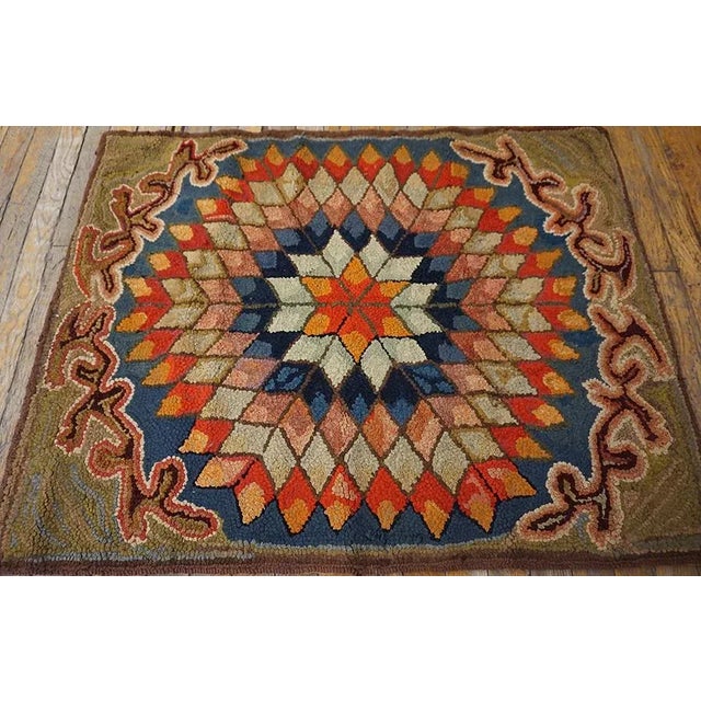 Late 19th Century American Hooked Rug ( 2'9" X 3'6" - 84 x 107 ) General Rug Type: North & South American Specific Rug...
