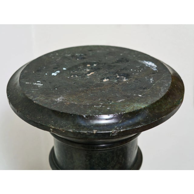 2000 - 2009 19th Century Marble Column in Green Marble For Sale - Image 5 of 7