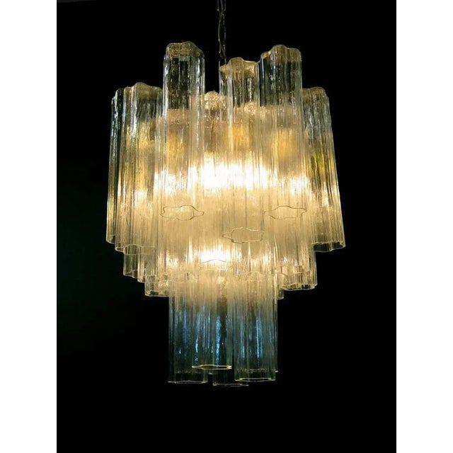 Venini Tronchi Chandeliers in the Style of Toni Zuccheri for Venini, Murano, Set of 2 For Sale - Image 4 of 7