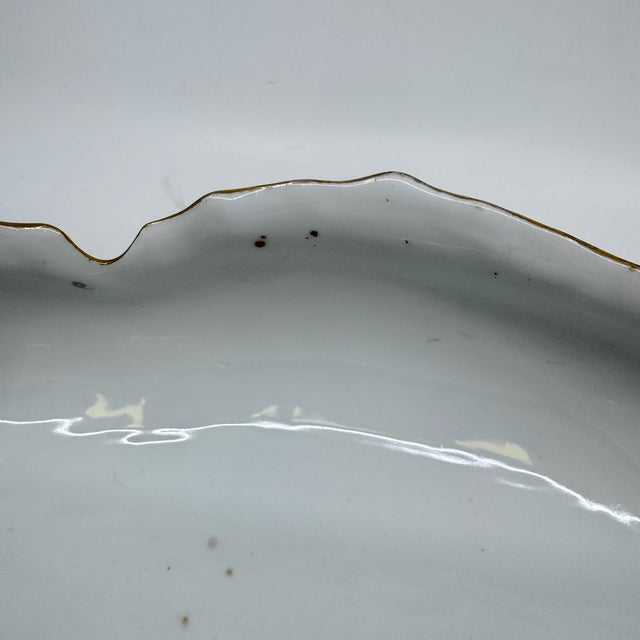 Vintage Bavarian Gold Trimmed Porcelain Oval Claw Foot Bowl For Sale - Image 10 of 10