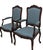 1980s Pair Bau French Country Dining Room Armchairs Regency Custom Carved For Sale - Image 10 of 13