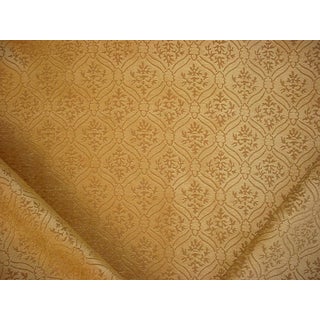 Brunschwig & Fils Spalliera Figured Chenille Gold Leaf Upholstery Fabric - 11-5/8y For Sale