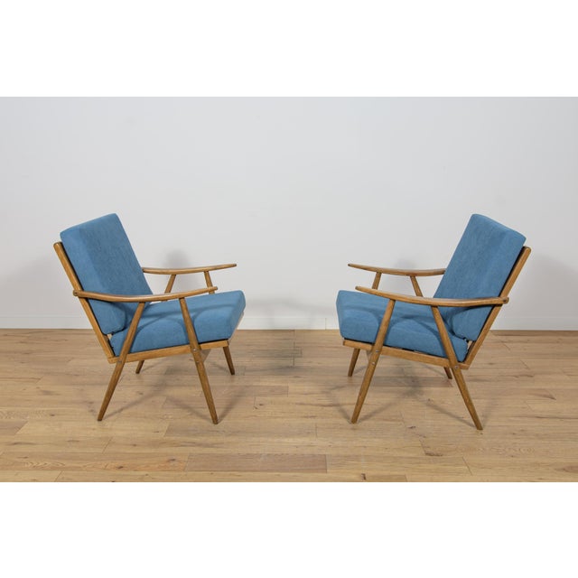 Textile Mid-Century Modern Armchairs from TON, Czechoslovakia, 1960s, Set of 2 For Sale - Image 7 of 18