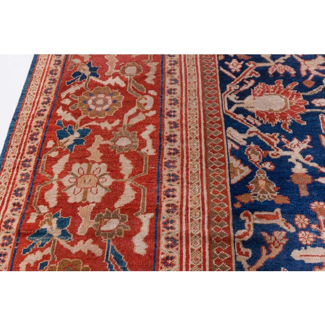 Early 20th Century Persian Sultanabad Rug For Sale - Image 10 of 11