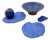 Cobalt Blue Fond Datelier Ceramics from N.Lebrun, Belgium, 1970s, Set of 5 For Sale