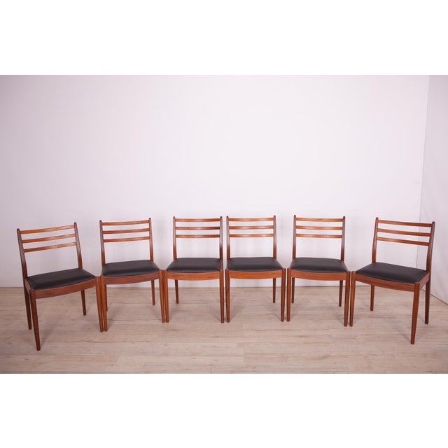 - Set of six dining chairs produced by G-Plan in the United Kingdom circa 1960 - Designed by Victor Wilkins - Frames made...