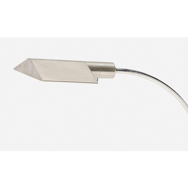 1970s Mid-Century Modern Cedric Hartman Stainless Steel and Chrome Table Lamps - Pair For Sale - Image 4 of 7