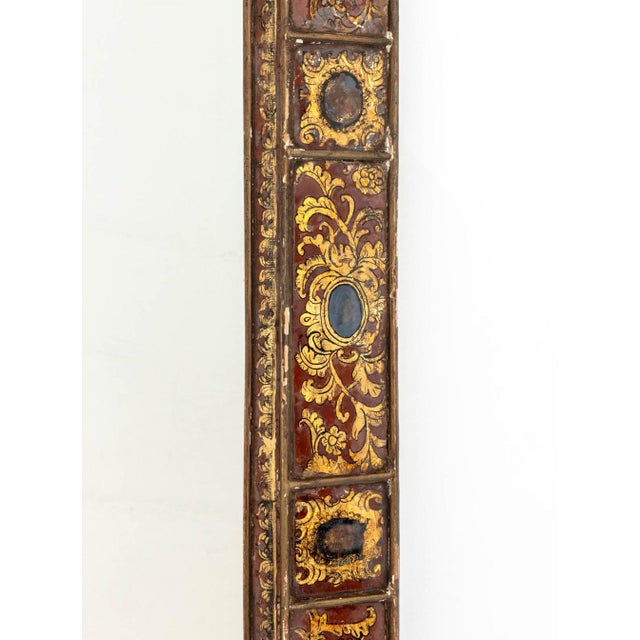 Traditional Italian Verre-Eglomise Parclose Giltwood Mirror For Sale - Image 3 of 6