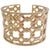 Christina Addison 18kt Yellow Gold Basket Weave Cuff is made with an adjustable hinge to make it easier to take on and...