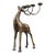 Late 19th Century Gilt Bronze Deer Candelabra With Inscriptions, 2300g, Archaic Motifs For Sale