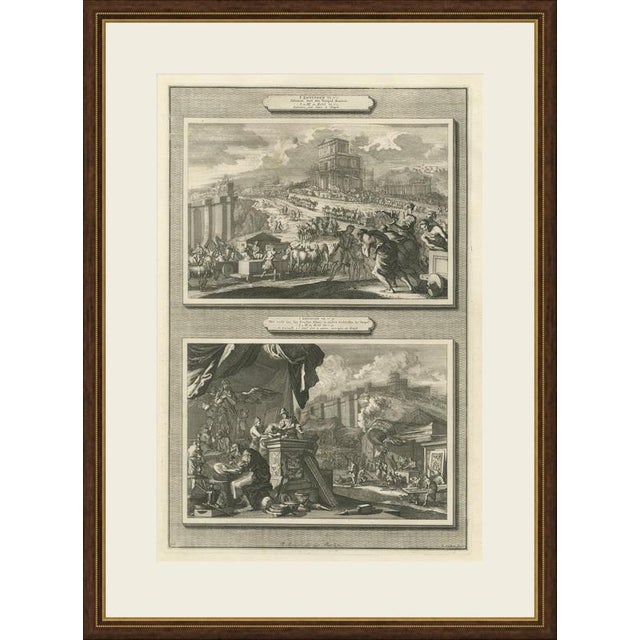 This original copperplate engraving from Pieter Mortier's illustrated Bible, Amsterdam circa 1700, shows two biblical...