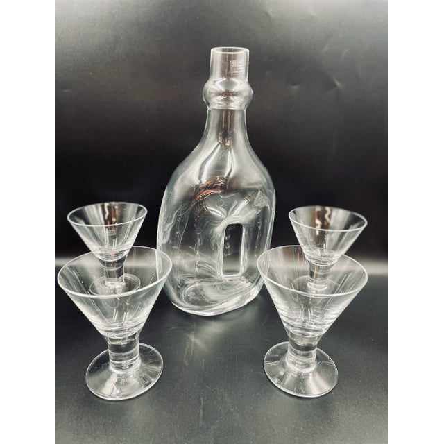 Abstract Vintage Modernist Style Krosno 5-Piece Cocktail Set For Sale - Image 3 of 13