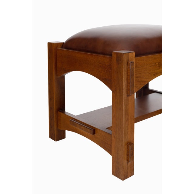 Craftsman / Mission Mortise and Tenon Foot Stool - Russet For Sale In Chicago - Image 6 of 13