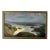 Large Vintage Realistic Framed Seascape Oil Painting on Canvas Signed Lockwood For Sale