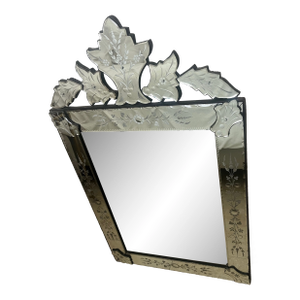 Gorgeous Venetian Floral Etched Wall Mirror - 2 Available