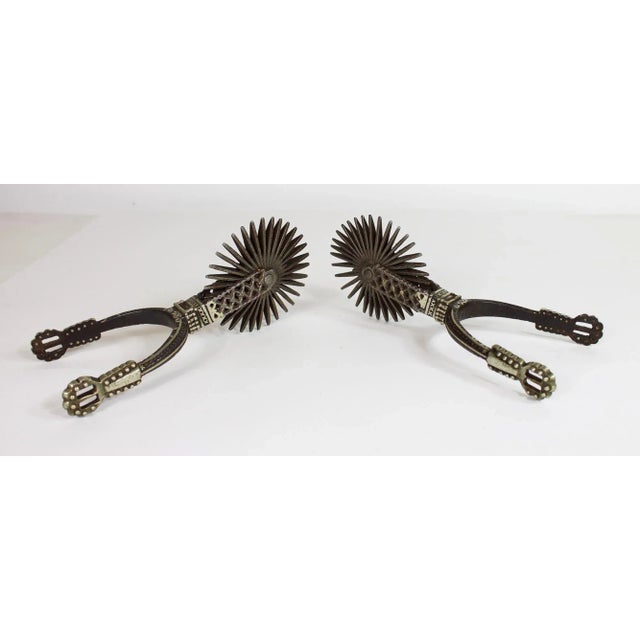 Antique 1900s Espuela Grande Spurs - a Pair For Sale - Image 9 of 9