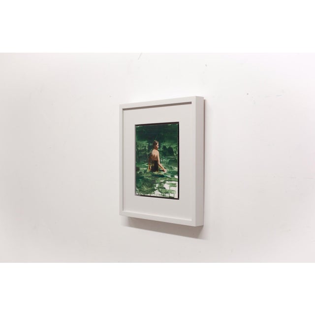Contemporary Swimmer Study 2 by Jon Doran | Oil on panel of a figure swimming in green water For Sale - Image 3 of 4