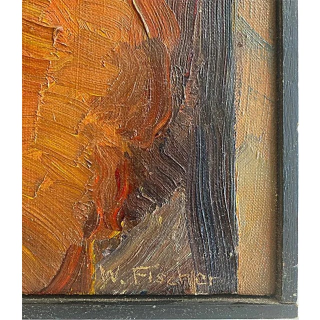 1973 Figurative Abstract Oil Painting by Warren Fischer, Signed For Sale In Miami - Image 6 of 8