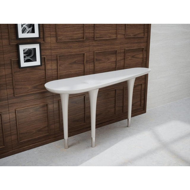 Delphine Console Table with Popular Gray Lacquer Finish by Ultramobili For Sale - Image 11 of 12
