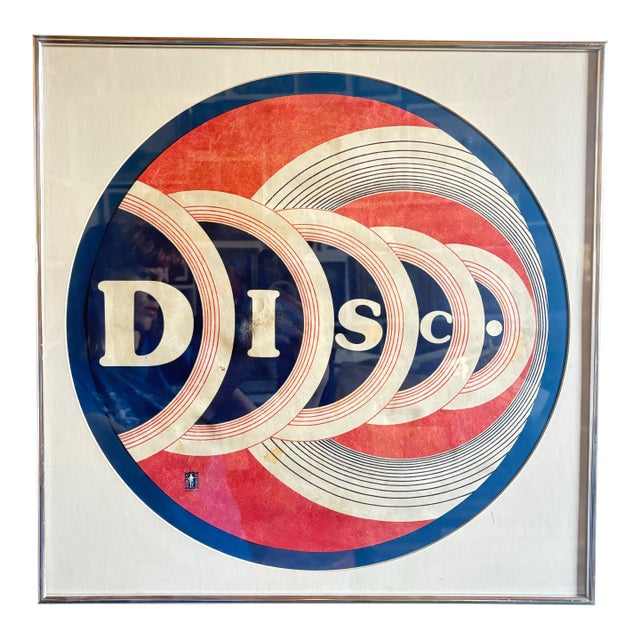 Vintage Noble & Cooley "Disc" Op-Art Bass Drum Graphic For Sale