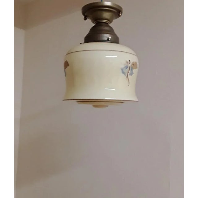 Vintage German Art Deco Ceiling Lamp, 1930s, in Very Good conditions. Designed 1920 to 1949 European Plug (up to 250V).The...