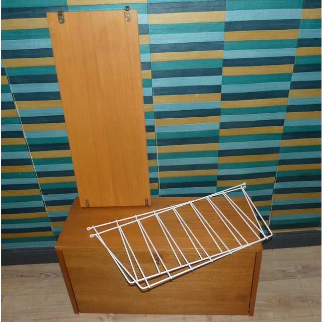 String Shelving Unit with Cabinet and White Ladders by Nisse Strinning, Sweden, 1950s For Sale - Image 17 of 18