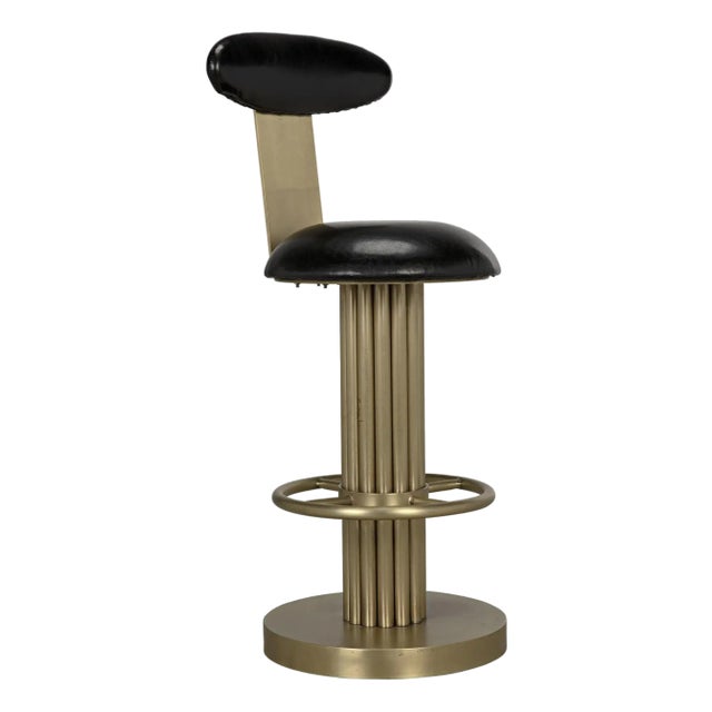 Sedes Counter Stool, Iron with Brass Finish For Sale
