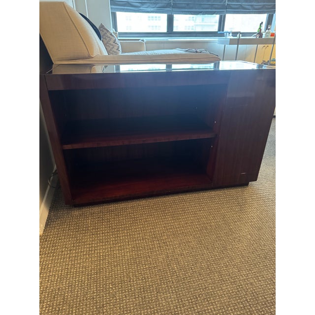Wood Ralph Lauren Modern Metropolis Sofa End Table For Sale - Image 7 of 11
