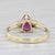 2010s 1.35ctw Pear Ruby Diamond Ring 14k Yellow Gold Size 6.5 For Sale - Image 5 of 8